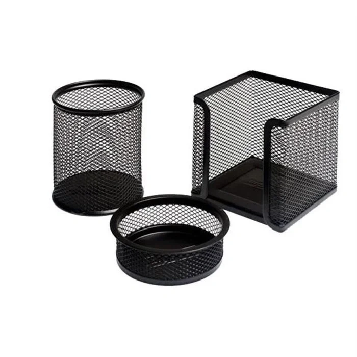 Mas 9305 Bıon Metal File 3 Lü Masa Set Tepsi Siyah