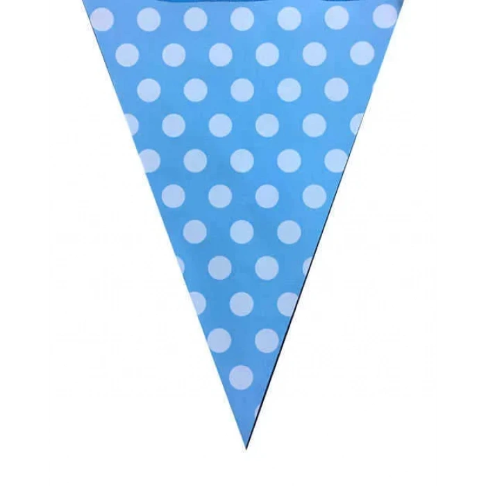 Mavi Beyaz Puanlı Bayrak Afiş