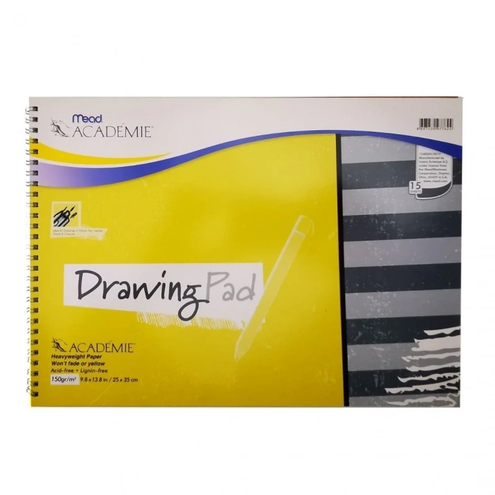 Mead Academie Drawing Pad Çizim Defter 150gr 25x35cm 15yp Spiralli
