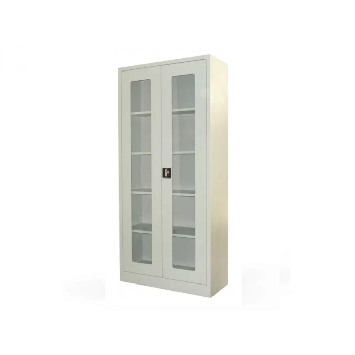 Metal 198 lik Camlı Dosya - Klasör Dolabı gri renk