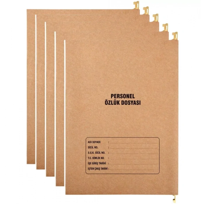 Metal Askılı Personel Özlük Dosyası 8 Yapraklı 5 li Paket