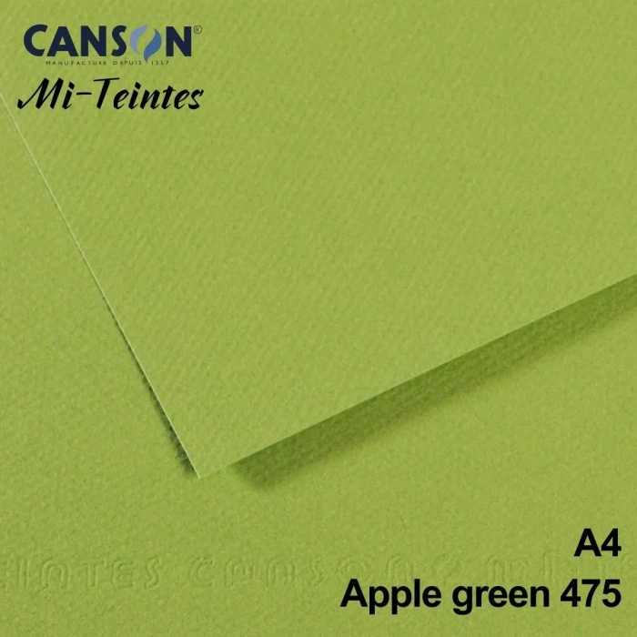 Mi-Teintes 160gr A4 475 Apple Green 3lü