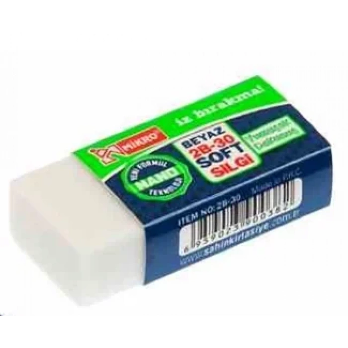 MİKRO 2B-30Y BEYAZ SOFT SİLGİ (Y2B30)