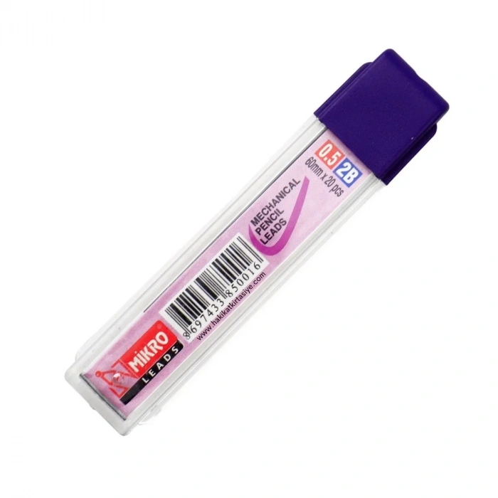 Mikro M-600 Kurşun Kalem Ucu 0.5mm2B 60mm 20li