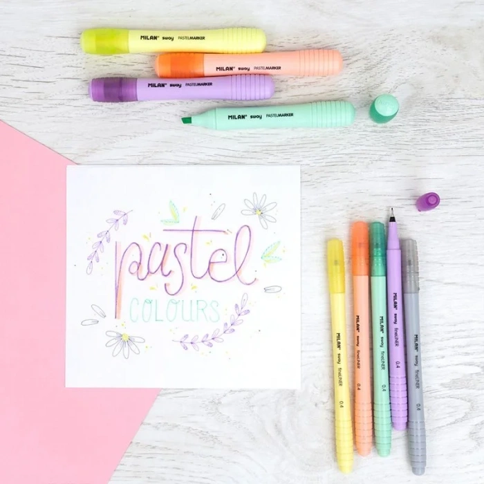 Mılan 162119807 Sway Pastel Fosforlu Kalem (7 Paket) - 4lü