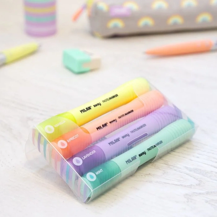Mılan 162119807 Sway Pastel Fosforlu Kalem (7 Paket) - 4lü