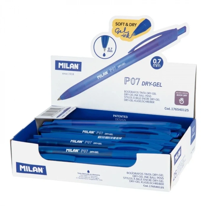 Mılan 176540125 Dry-gel P07 Mavi Gel Kalem - 25adet