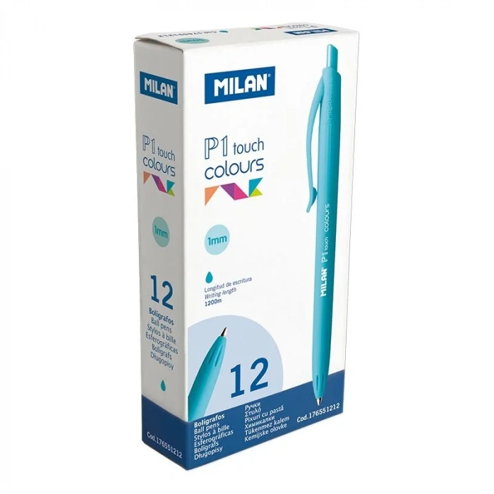Mılan 176551212 P1 Touch Mavi Tükenmez Kalem - 12adet