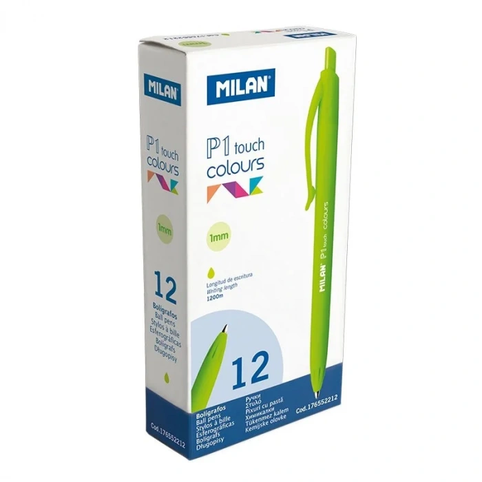 Mılan 176552212 P1 Touch Yeşil Tükenmz Kalem - 12adet