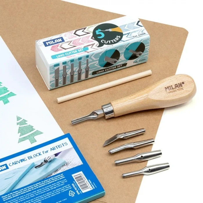 MILAN 61054 LINO AHŞAP OYMA SETİ 5 BIÇAKLI