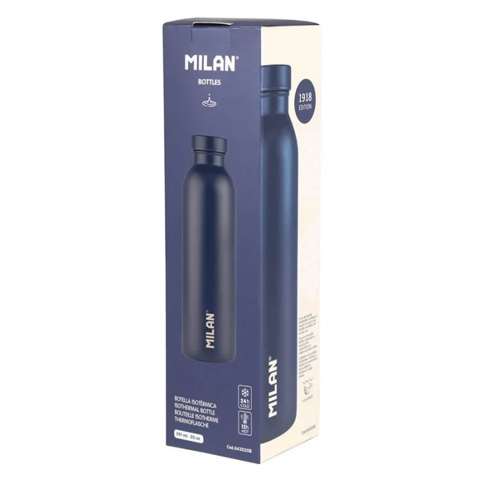 Mılan 643020b 1918 Lacivert Paslanmaz Termos Matara 591ml