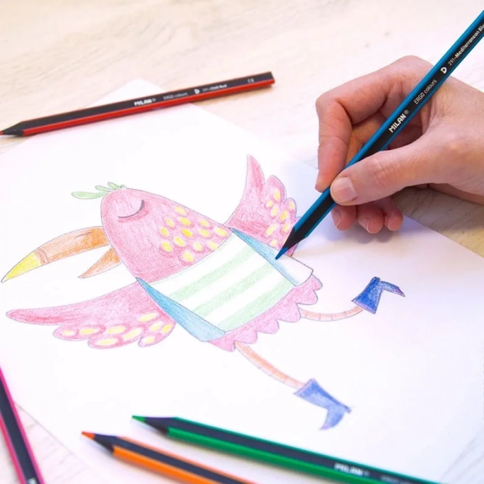 Mılan 7229110 Ergo Kuru Boya Kalemi - 10lu