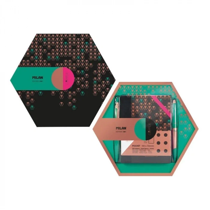 Mılan 8741 Copper Altıgen Yeşil Hediye Seti