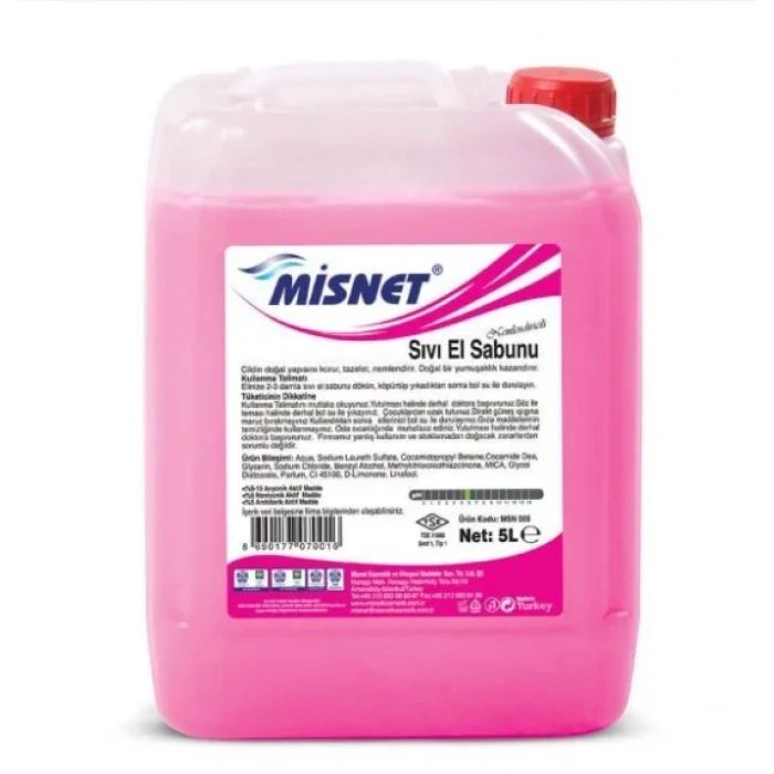 Misnet Sıvı El Sabunu 5 Kg (4 Adet)