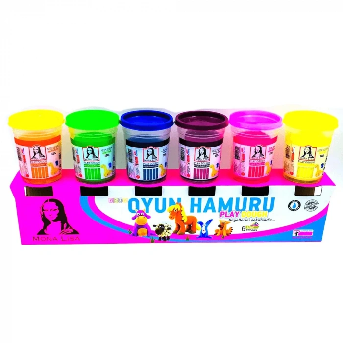 Mona Lisa Oyun Hamuru 6 Lı Neon Renkler