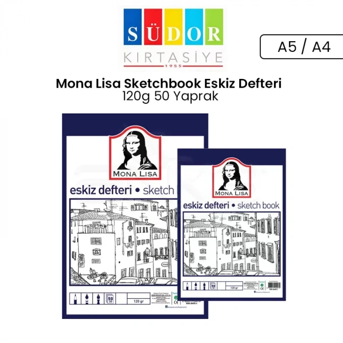 Mona Lisa Sketchbook Eskiz Defteri 120g 50 Yaprak