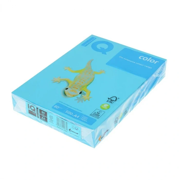 Mondi İQ Renkli Fotokopi Kağıdı A4 80gr Deniz Mavisi 500lü