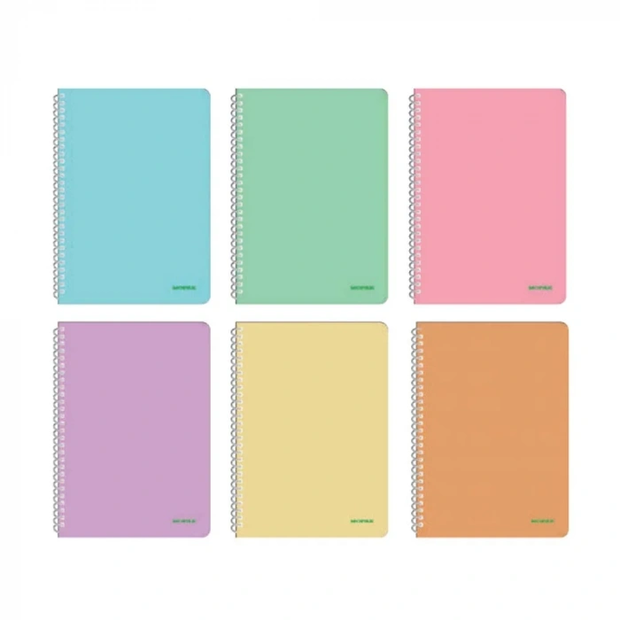 Mopak A4 Spiralli Pastel Kapak Defter 96 Yp Kareli
