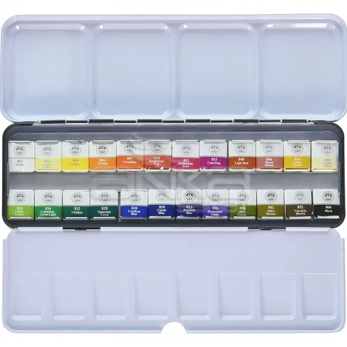 Mungyo Gallery Artists Watercolor Set 24 Renk Yarım Tablet