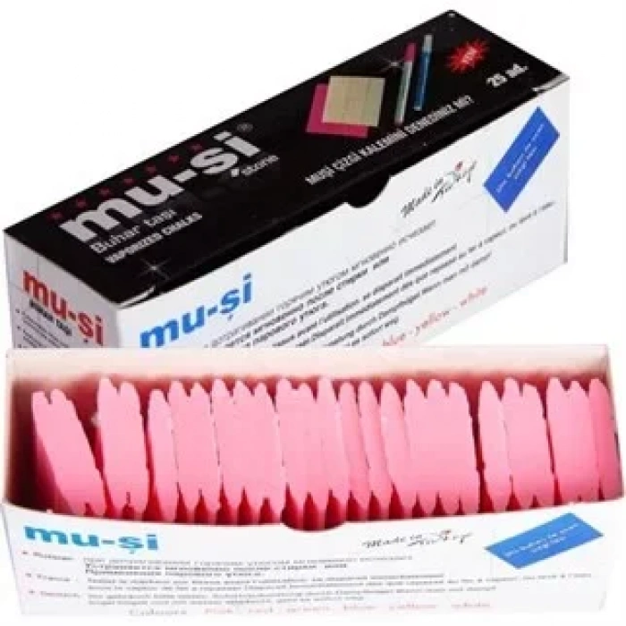 Muşi Çizgi Taşı Pembe Renk 25 Adet