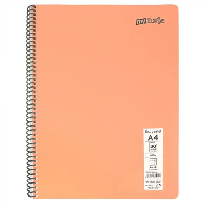 Mynote Defter Flex Pastel A4 120 YP Çizgili