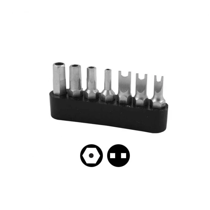 Narex 857100 1/4 25 mm Delikli Allen Spanner Bits Uç Set 7 Parça