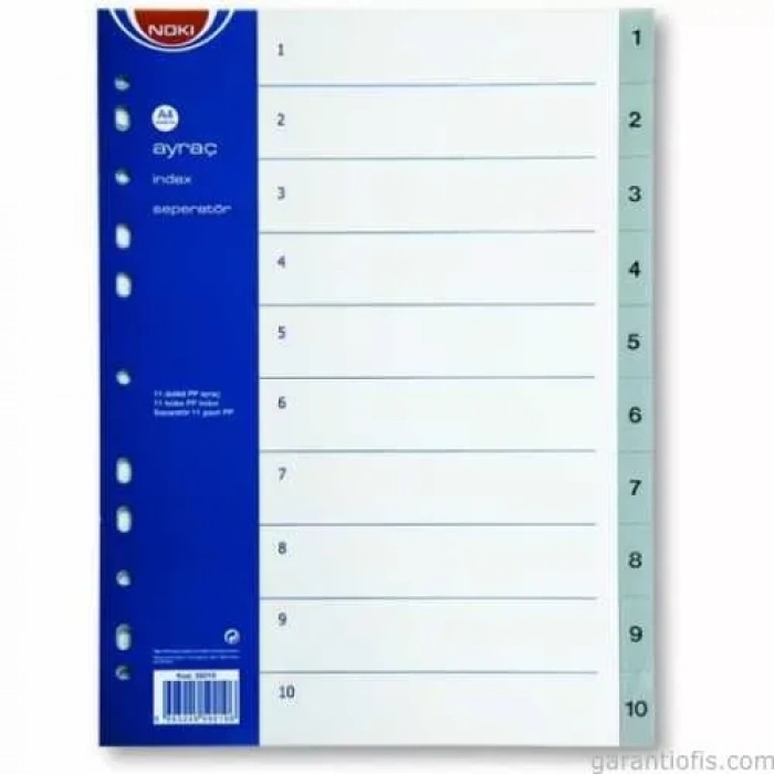 Noki 1-10 Rakamlı Pp Seperatör (ayraç)