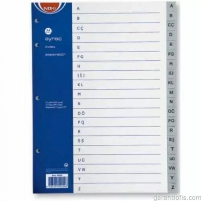 Noki A-z Harfli Pp Seperatör (ayraç)