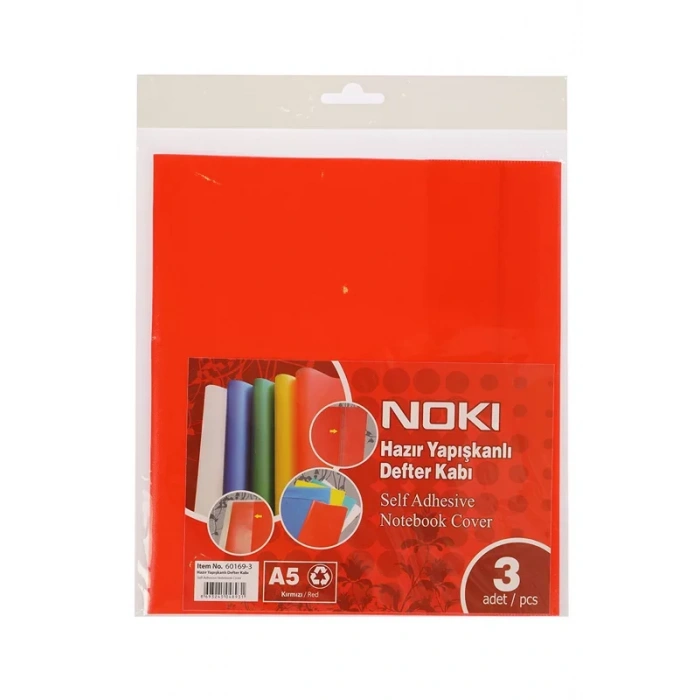 NOKİ A4 HAZIR DEFTER KABI KIRMIZI 10 LU 60164-10
