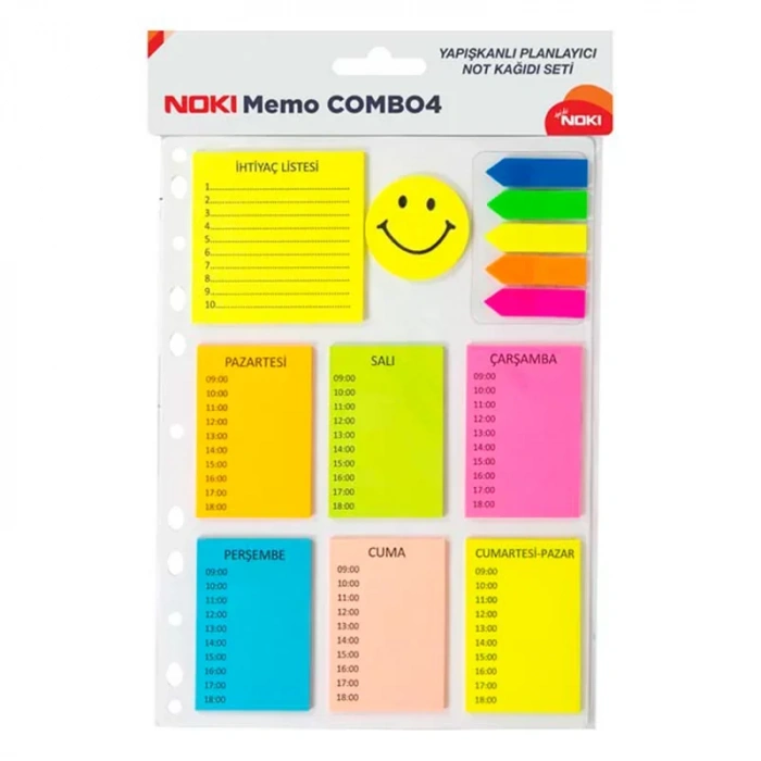 Noki Memo Combo 4 Yapışkanlı Notluklar 12704