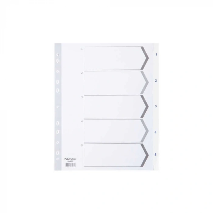 Noki Seperatör Hd Ayraç Plastik Beyaz 1-5 Rakam