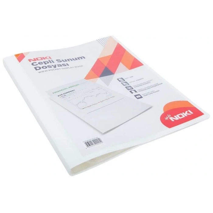 Noki Sunum Dosyası Önü Cepli 100lü Beyaz
