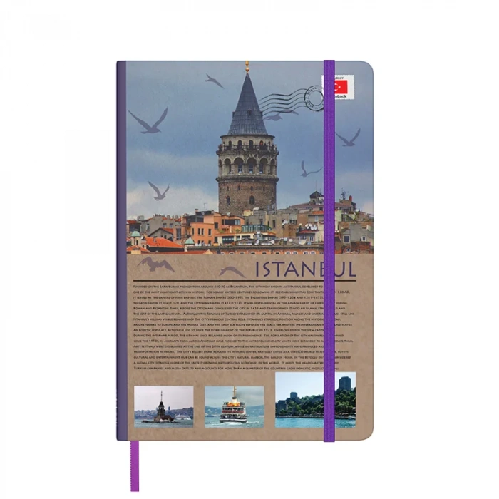 NOTELOOK TRAVEL A5 ÇİZGİLİ LASTİKLİ DEFTER