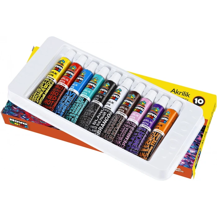 NOVA COLOR 10 RENK AKRİLİK BOYA TÜP 7 gr NC-287