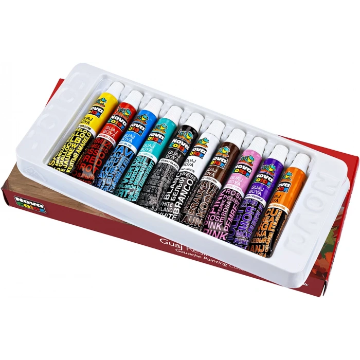 NOVA COLOR 10 RENK GUAJ BOYA TÜP  NC-102
