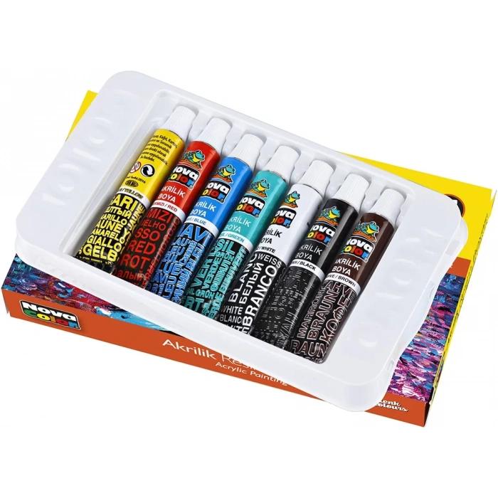 Nova Color 7 Renk Akrilik Boya Tüp 7 Gr Nc-288