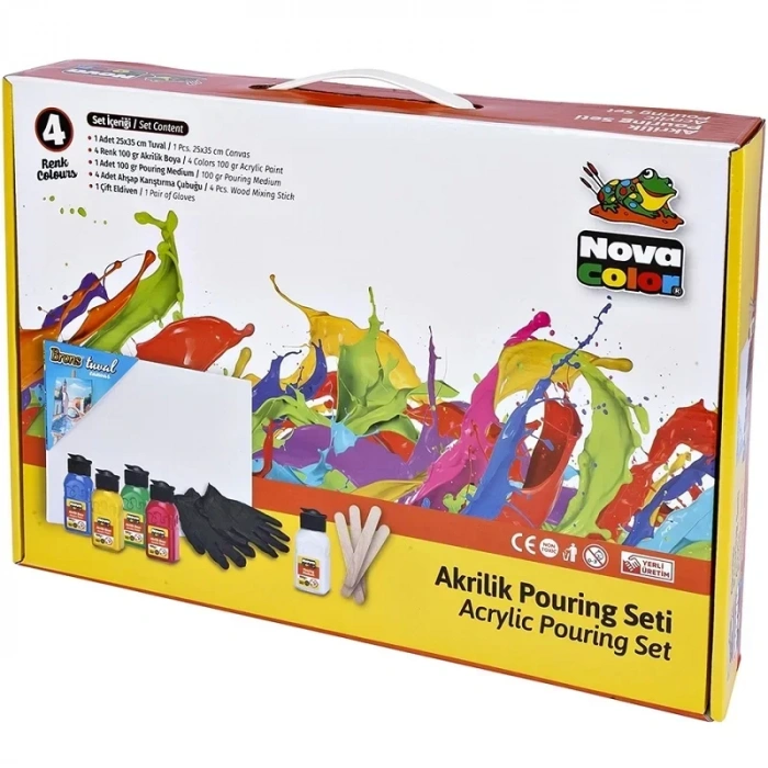 Nova Color Akrilik&amp;pouring Medium Set Parıltı 12 Parça Nc-2522