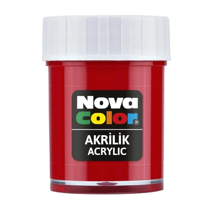 NOVA COLOR AKRİLİK BOYA KIRMIZI ŞİŞE NC-170