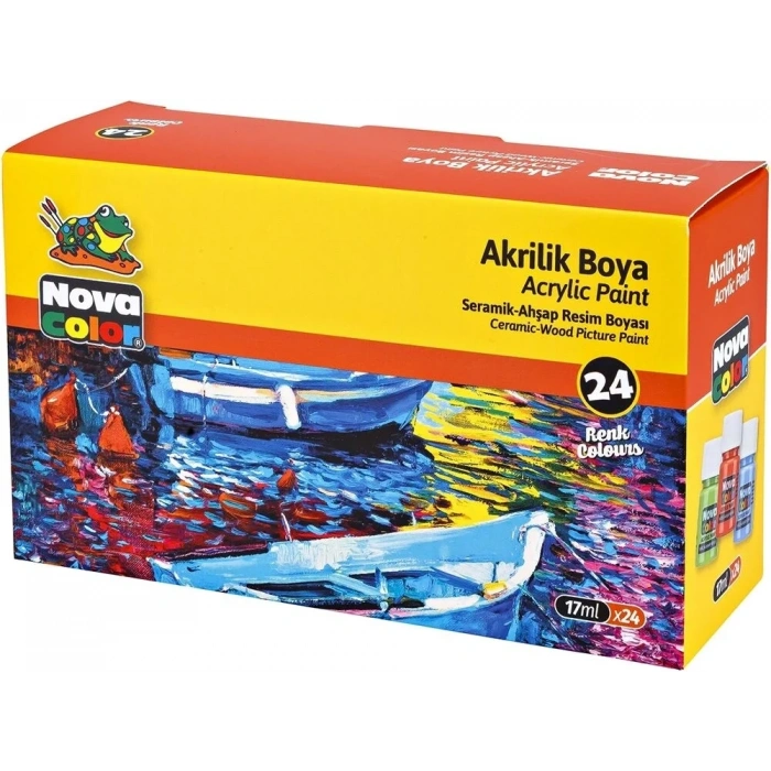 Nova Color Akrilik Boya Seti 24 Renk x 17 ml. Şişe
