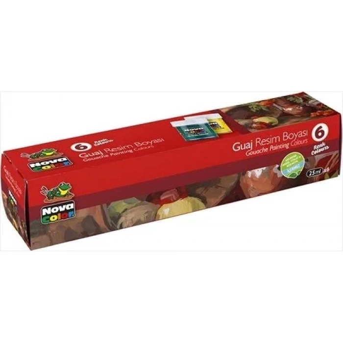 Nova Color Guaj Boya Seti 6 Renk x 30 cc. Şişe