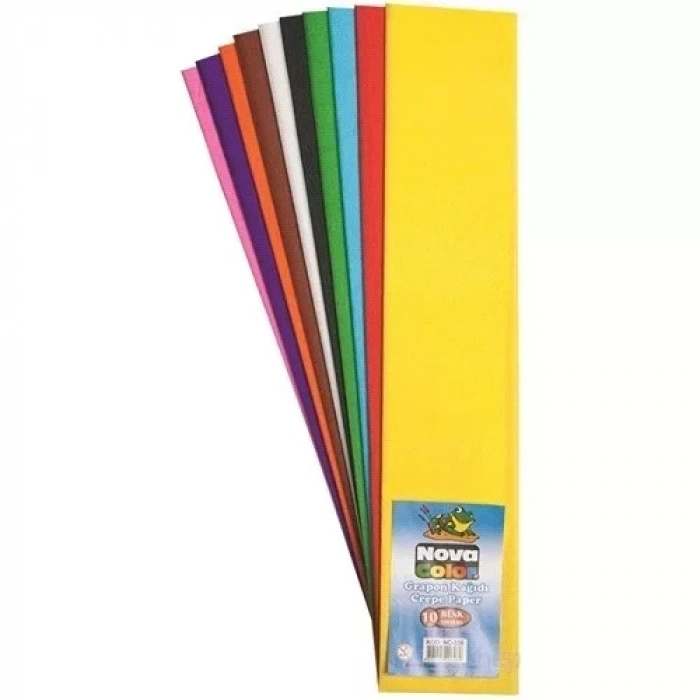 Nova Color Krapon Kağıdı 10 Lu Set Karışık Nc-338
