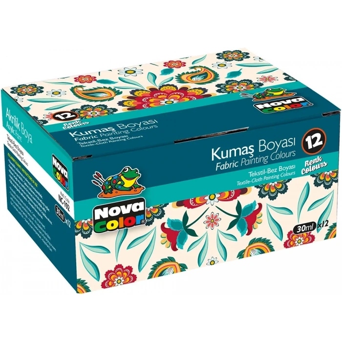 Nova Color Kumaş Boyası Seti 12 Renk x 30 ml.