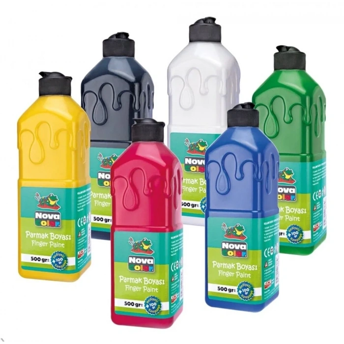Nova Color Parmak Boyası 6 Renk x 500 gr.