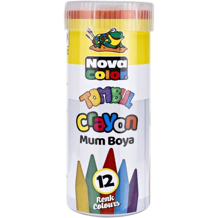 Nova Color Tombul Mum Boya 12 Renk Metal Tüp