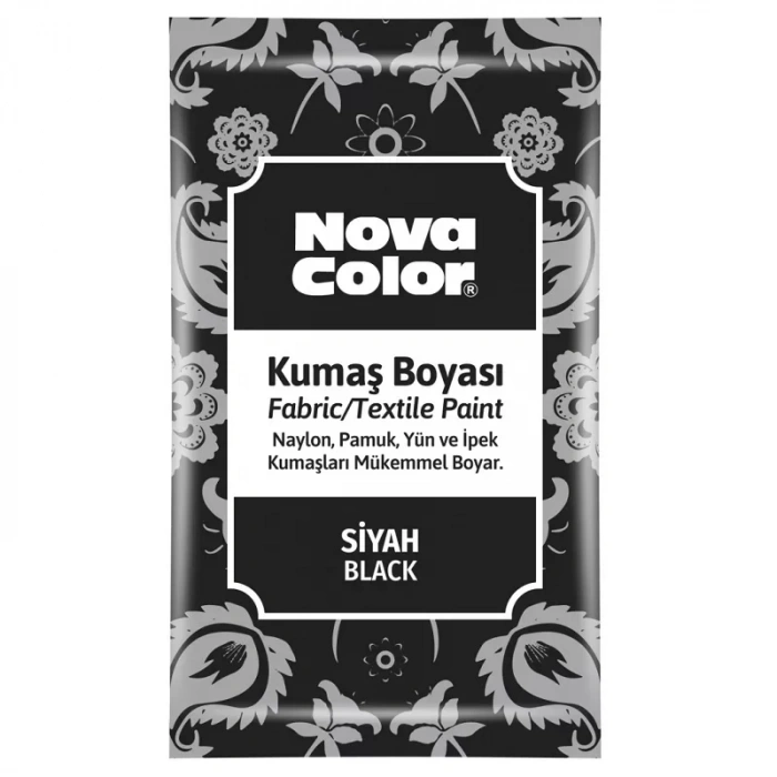 NOVA COLOR TOZ KUMAŞ BOYASI SİYAH 12 GR NC-904