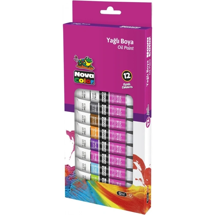 Nova Color Yağlı Boya Seti 12 Renk x 12 ml. Tüp