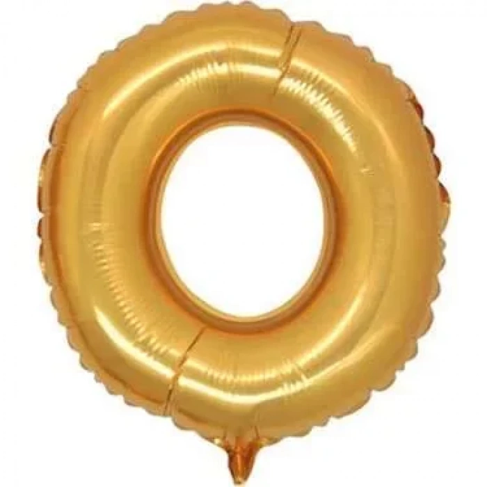 O Harfi Altın Renk Folyo Balon 100 Cm