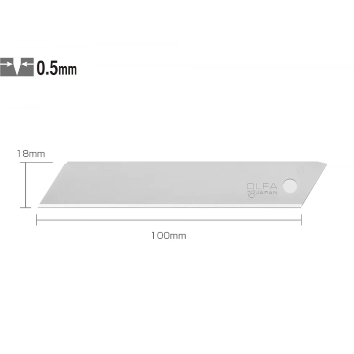 Olfa Lb-sol-10 Standart Tek Gövdeli (kırımsız) Geniş Maket Bıçağı Yedeği (10 Lu)