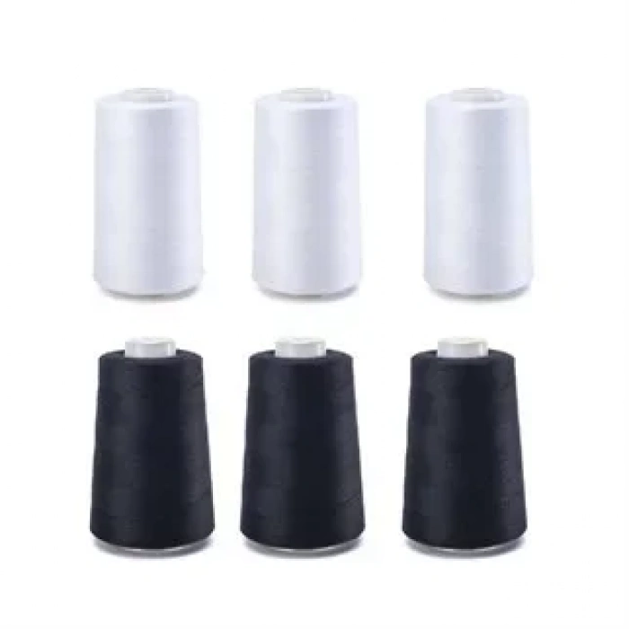 Oltalı 120 No Dikiş İpliği Siyah-beyaz 6 Adet