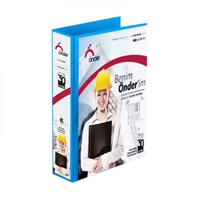 Önder 2015-1 4 Halkalı D Mekanizmalı Klasör A4 50mm Mavi